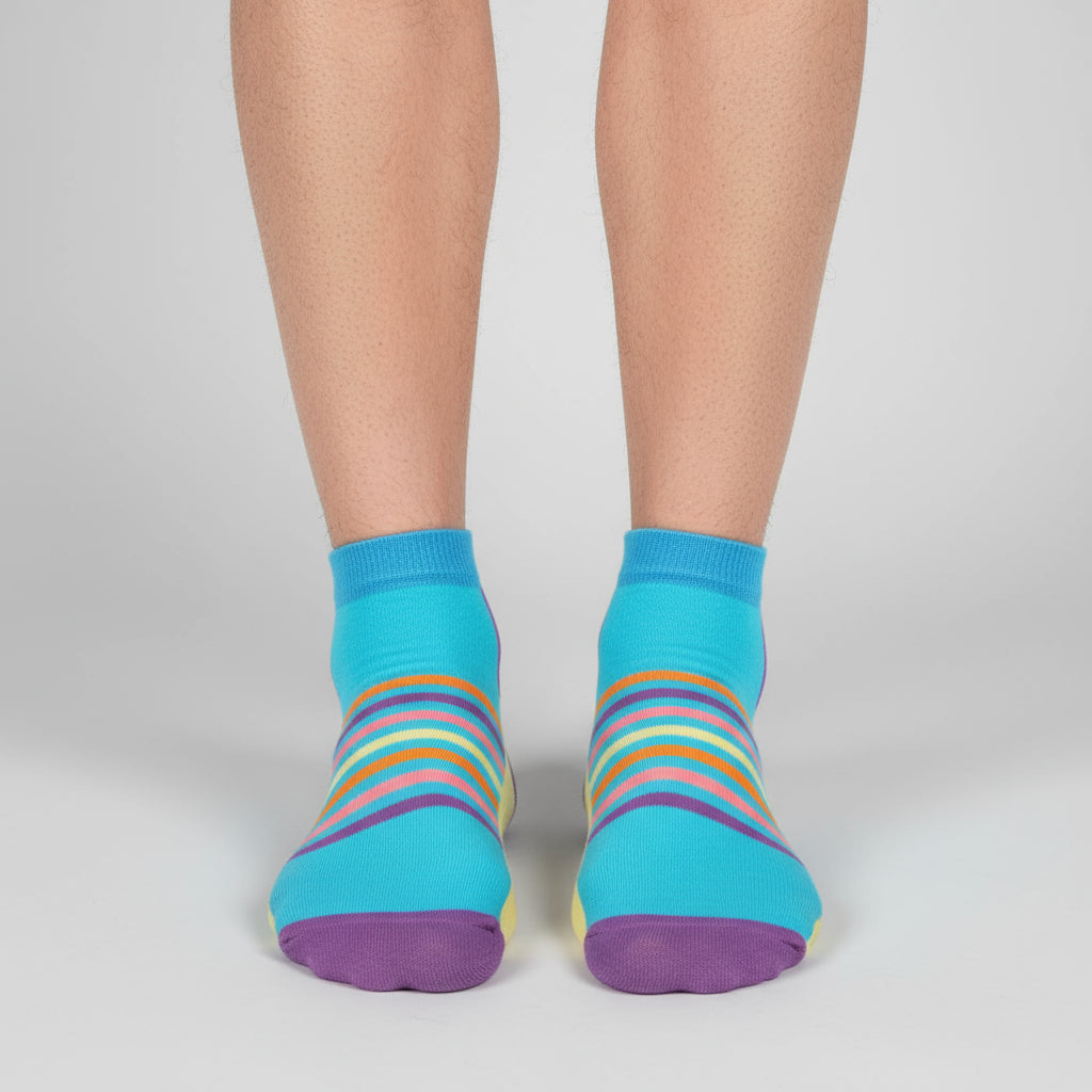 Striped Colorful Vibrant Ankle Socks