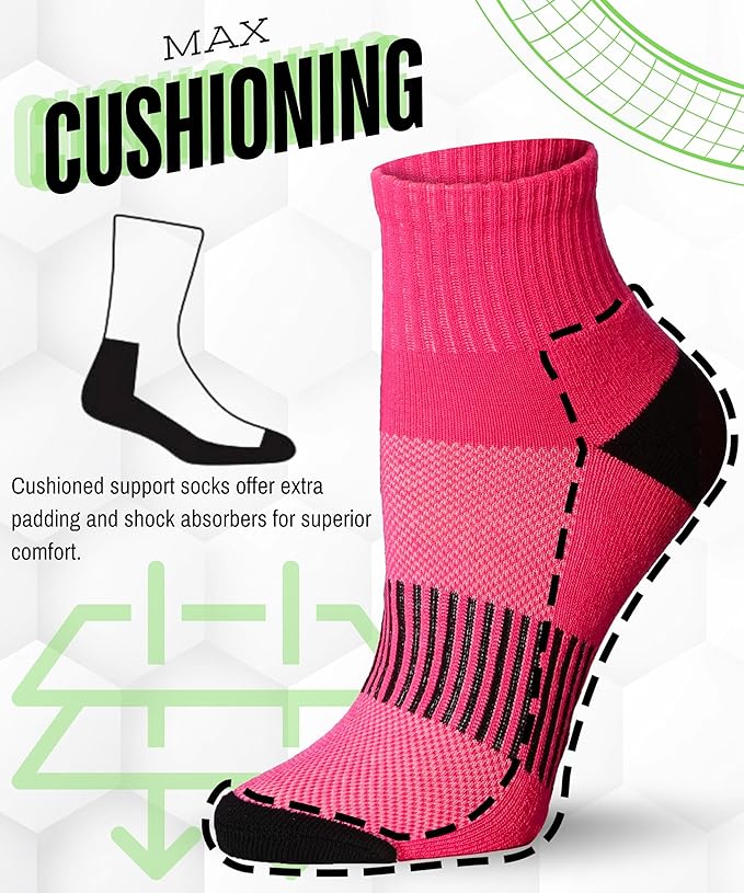 6-Pack Warm Color Ankle Socks