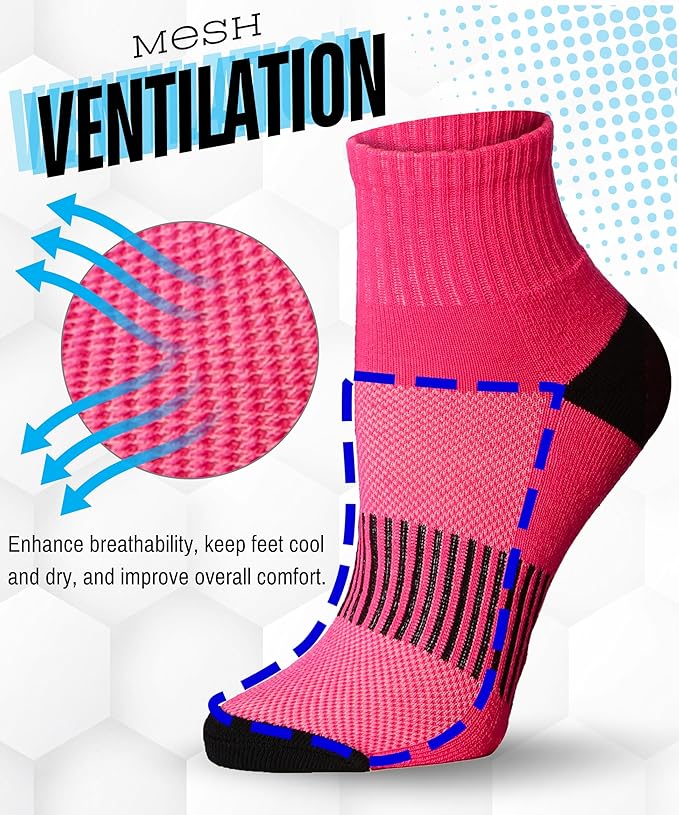 6-Pack Warm Color Ankle Socks