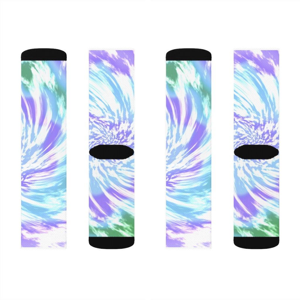 Purple Tie Dye Socks