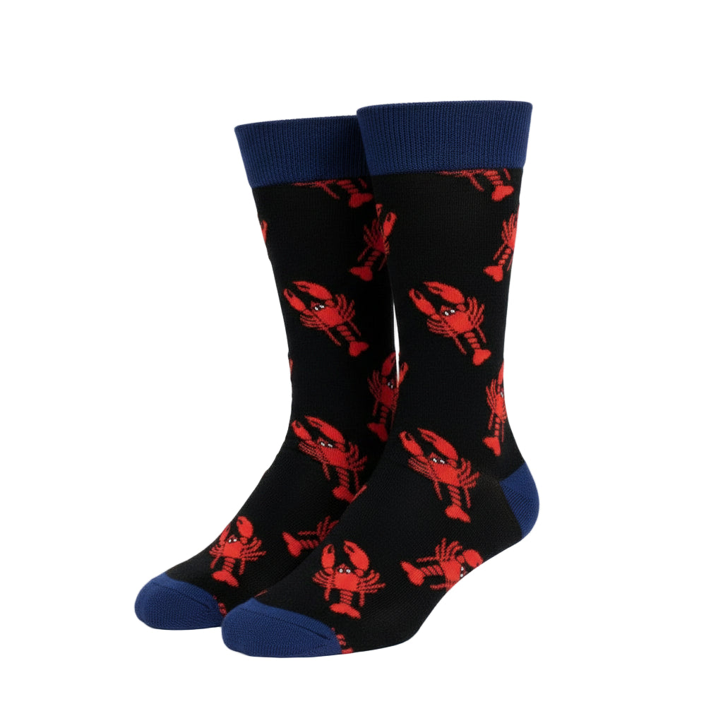 Lobster Blue Design Casual Crew Socks