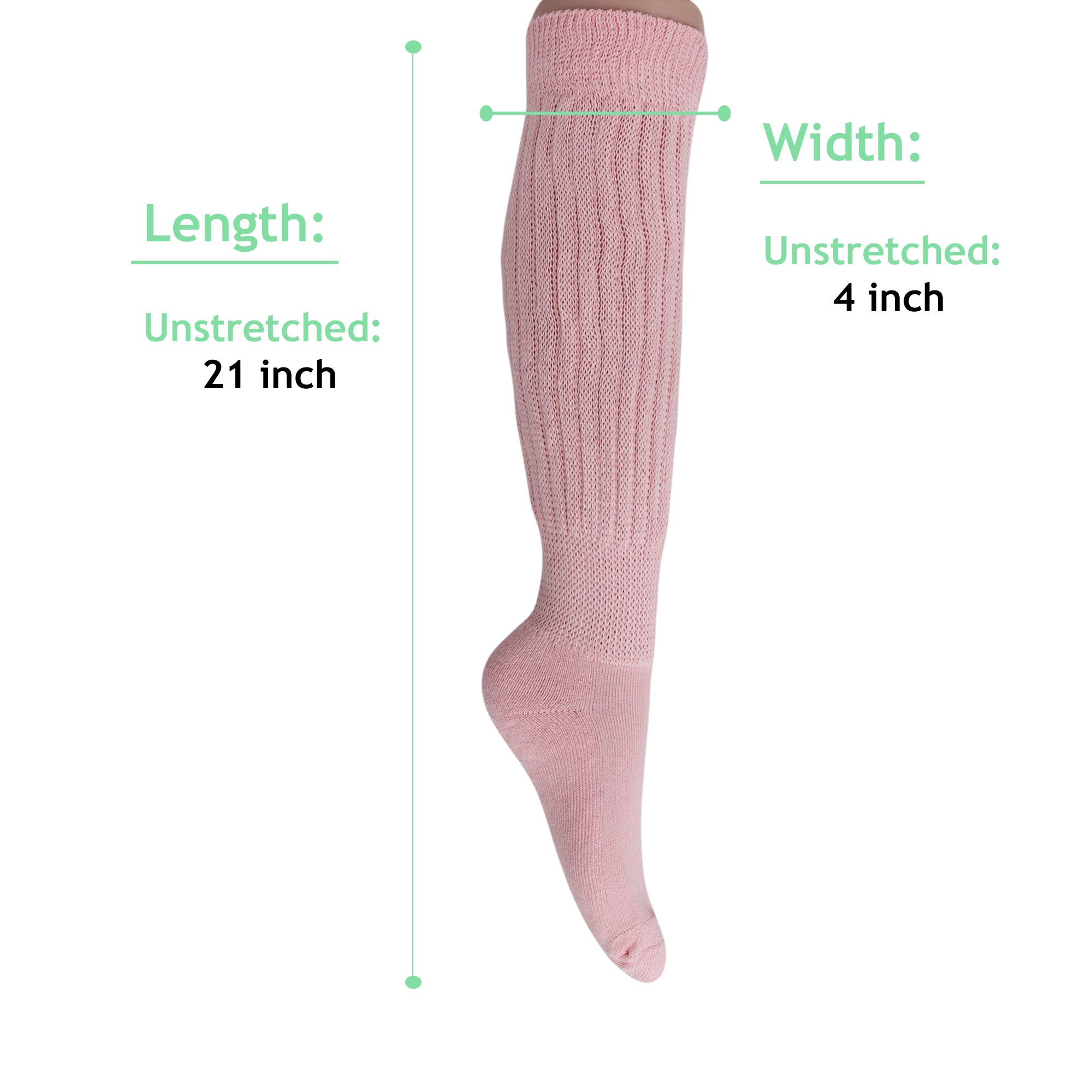 Pink Slouch Socks
