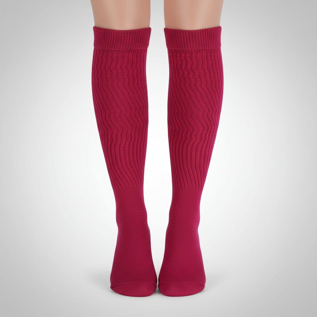 Fuchsia Slouch Socks