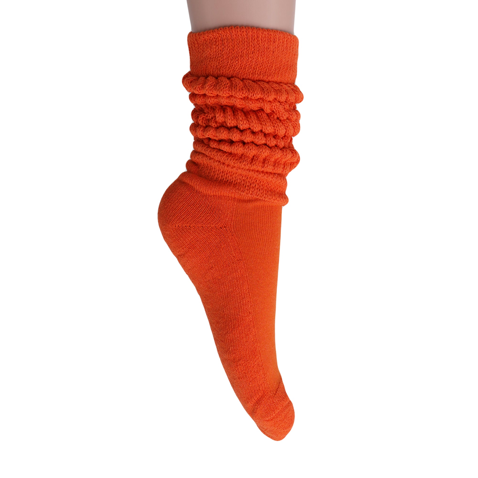 Orange Slouch Socks