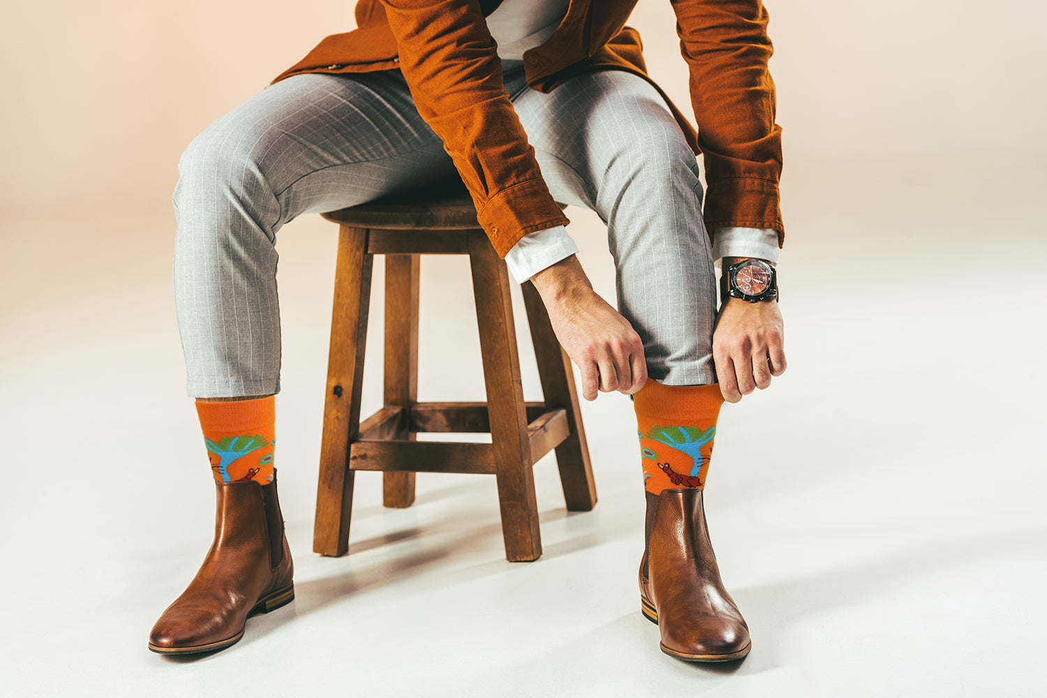 Kangaroo Design Casual Crew Socks