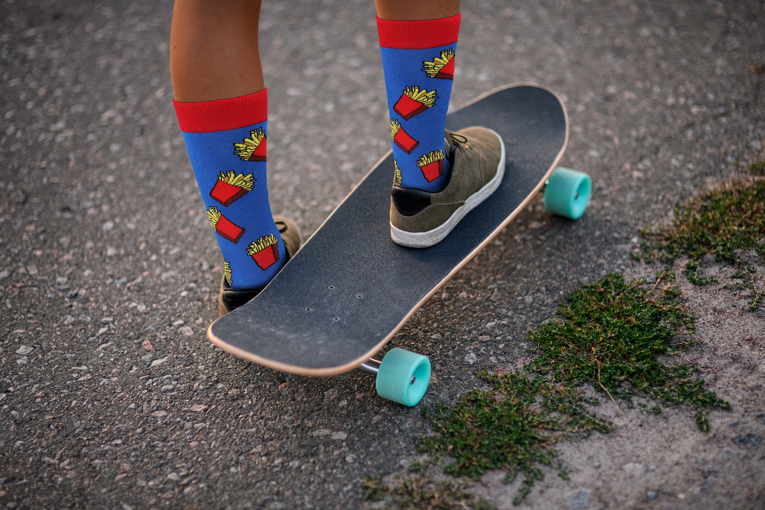 French Fries Design Casual Crew Socks