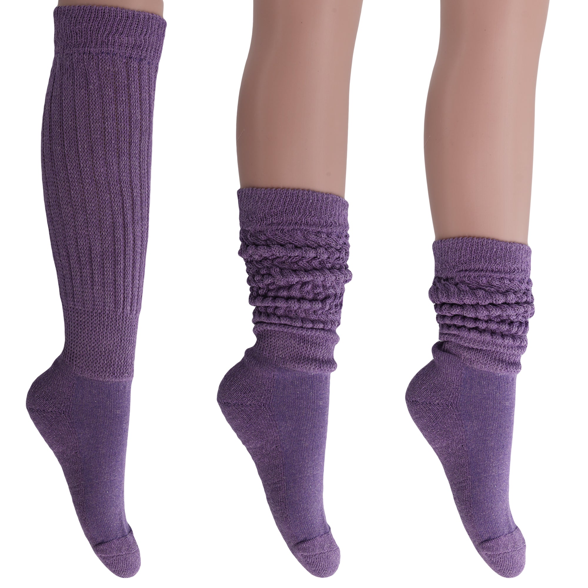 Purple Slouch Socks