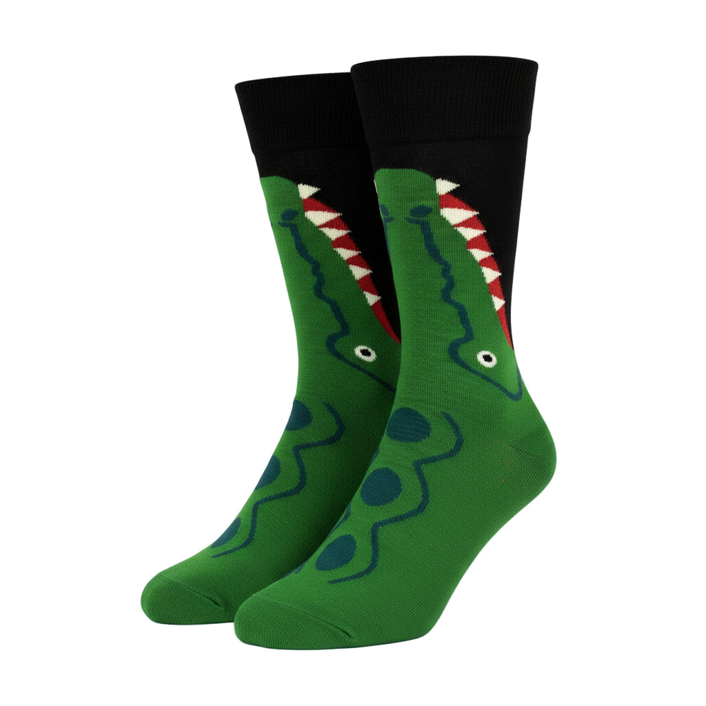 Crocodile Design Casual Crew Socks