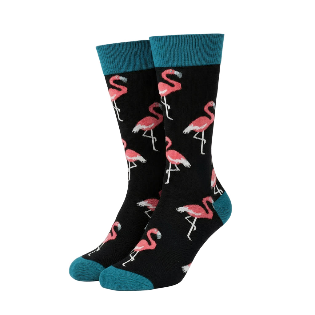 Flamingo Design Casual Crew Socks