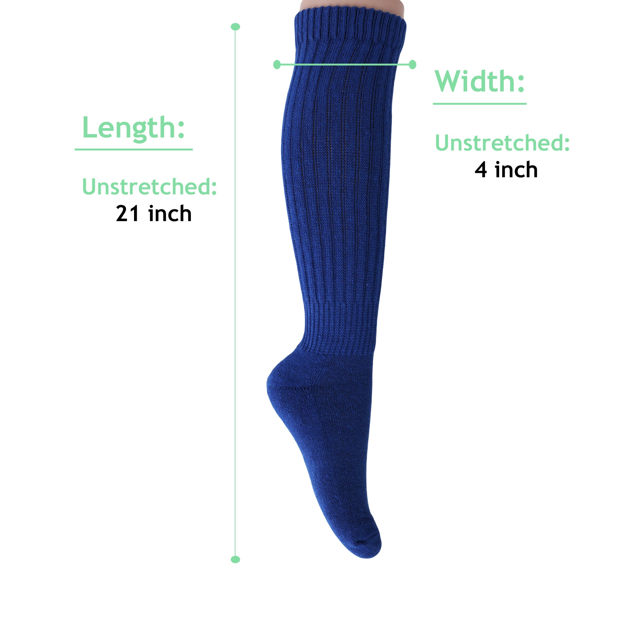 Royal Blue Slouch Socks