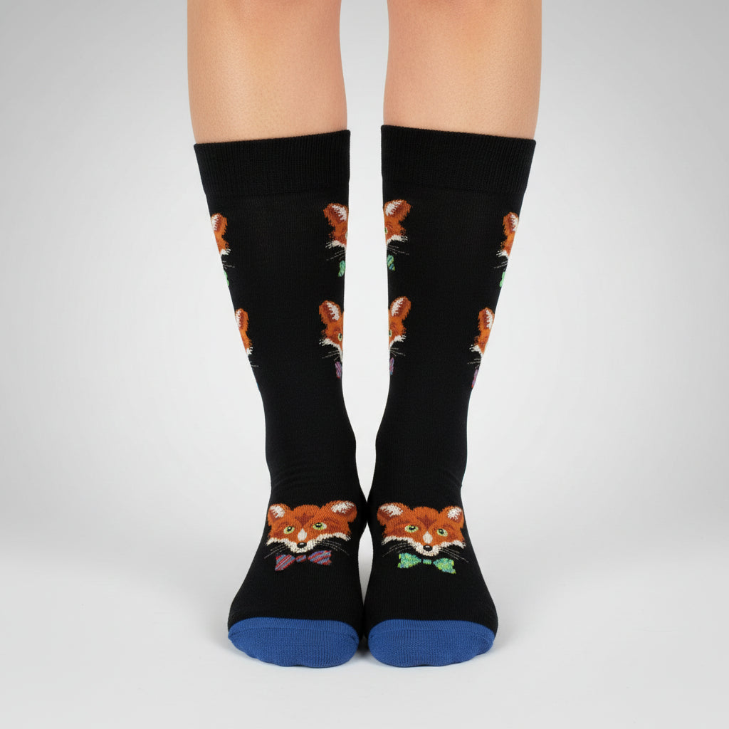 Fox Design Casual Crew Socks