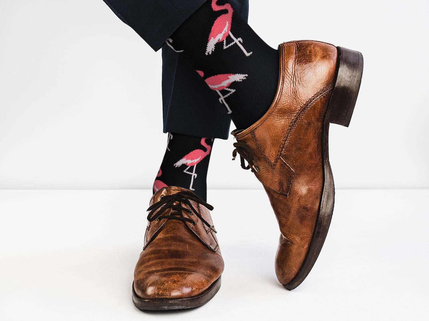 Flamingo Design Casual Crew Socks