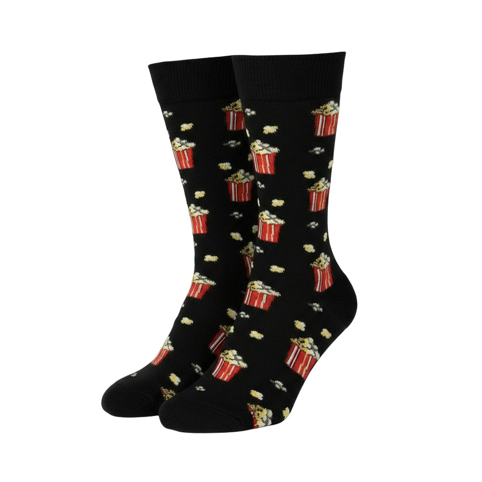Popcorn Design Casual Crew Socks