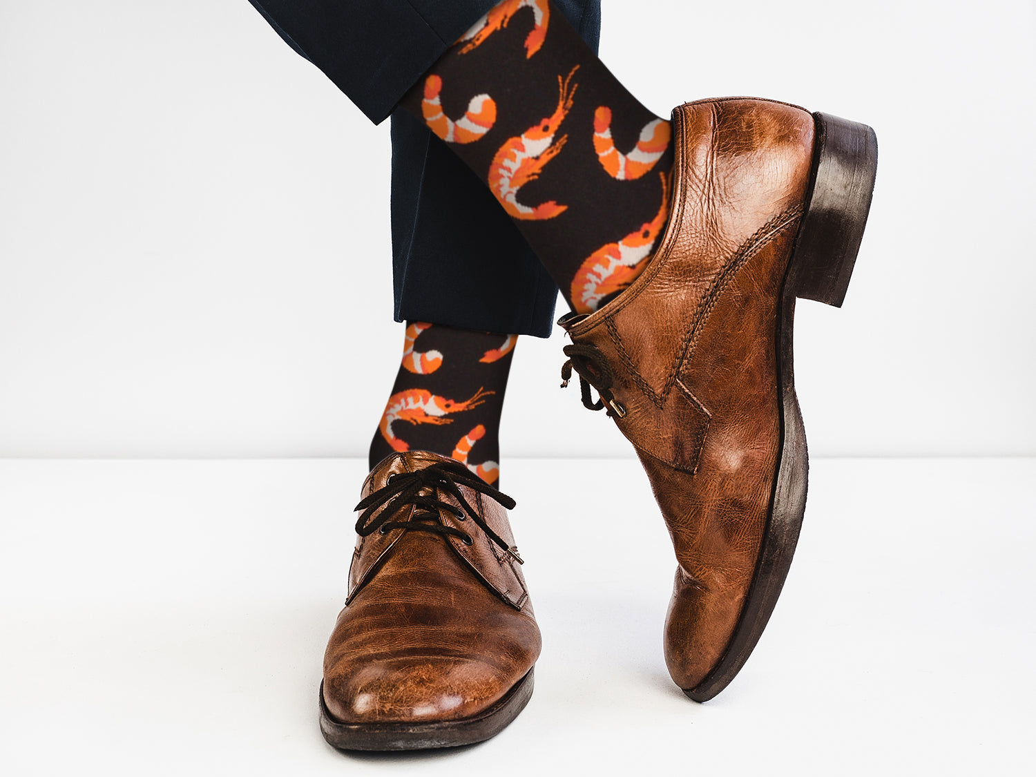 Shrimp Design Casual Crew Socks