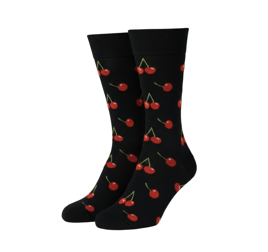 Cherry Design Casual Crew Socks