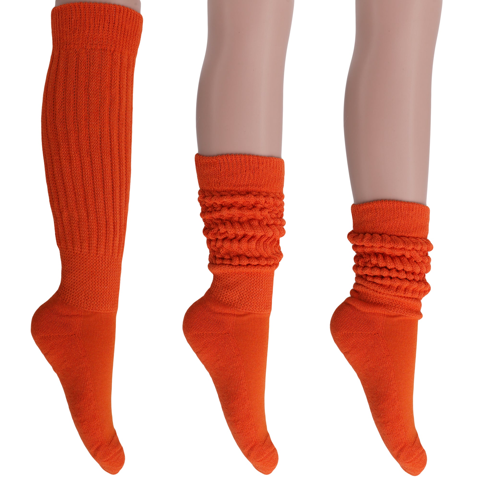 Orange Slouch Socks