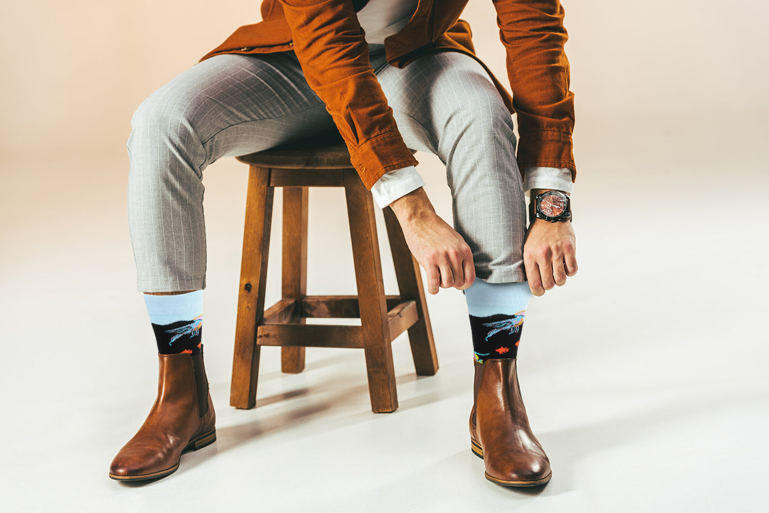 Tropical Fish Design Casual Crew Socks