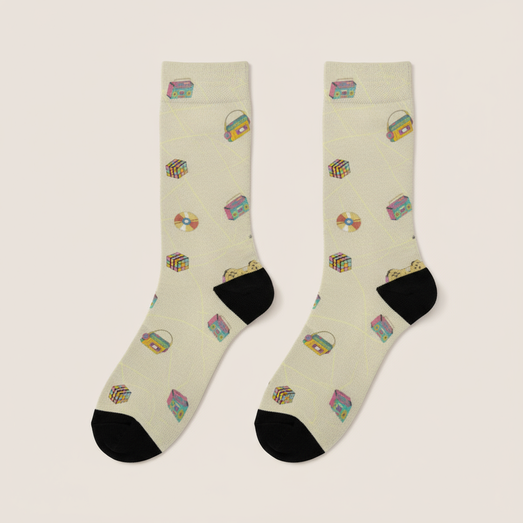Retro Games Fun Novelty Socks