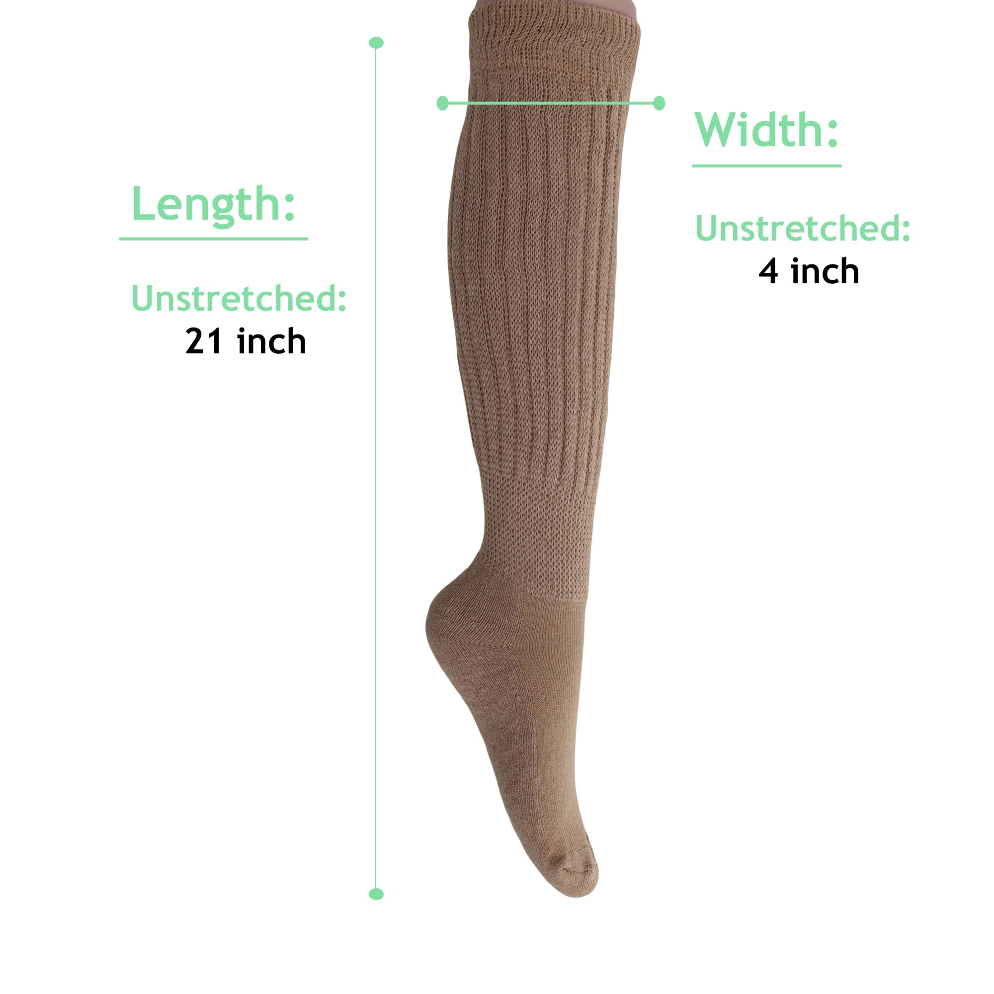 Beige Slouch Socks