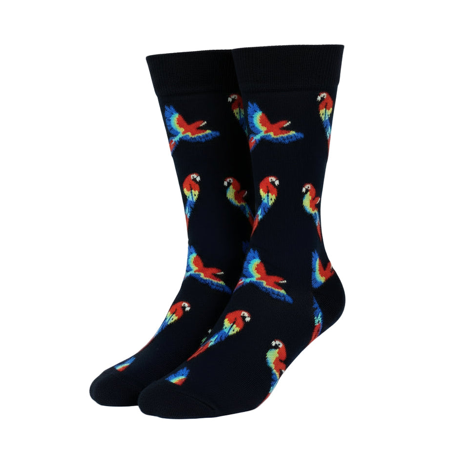 Parrots Design Casual Crew Socks