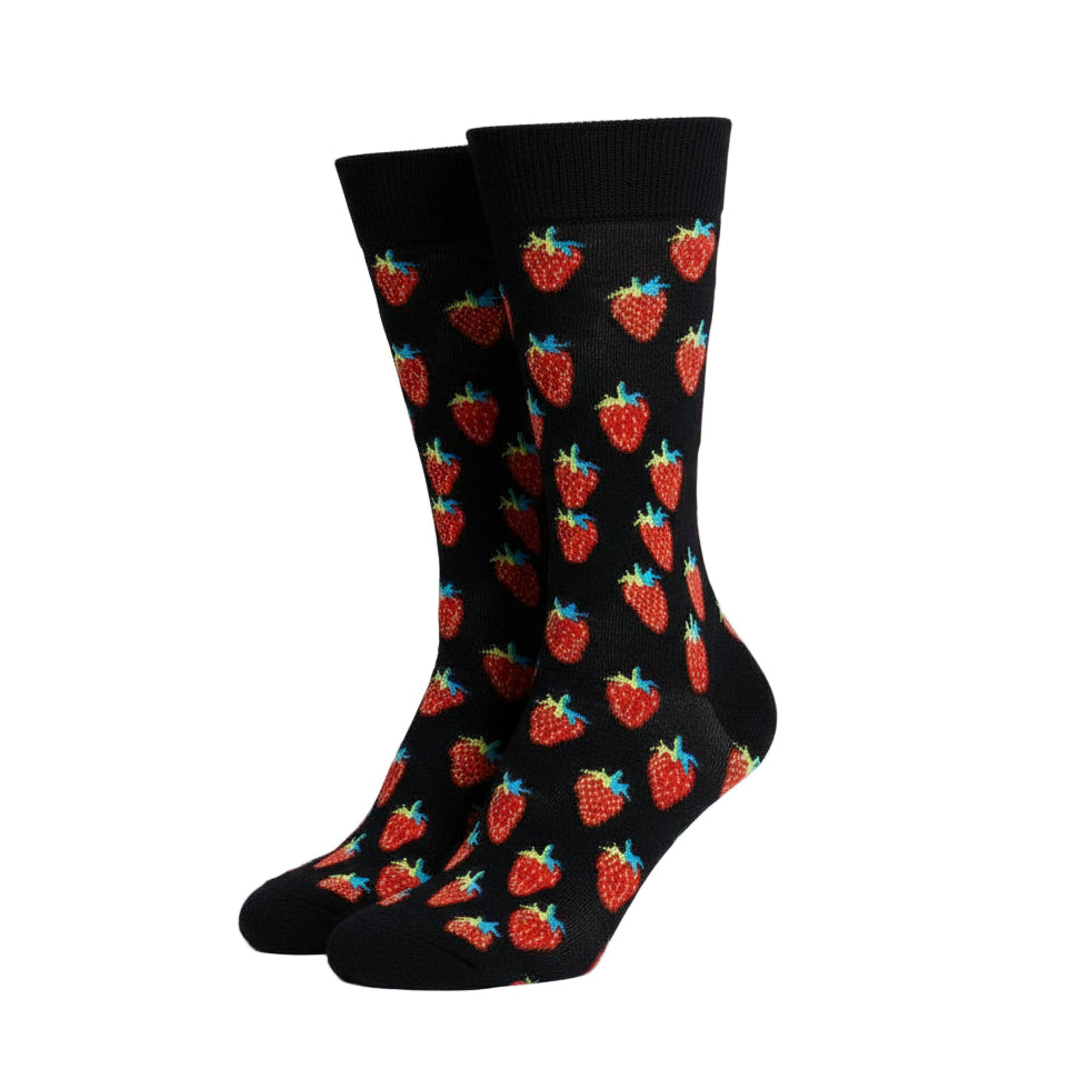 Strawberry Design Casual Crew Socks