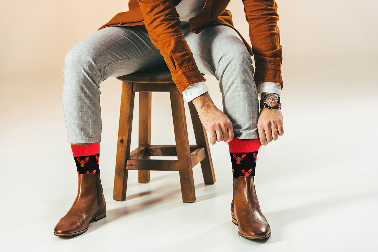 Lobster Design Casual Crew Socks