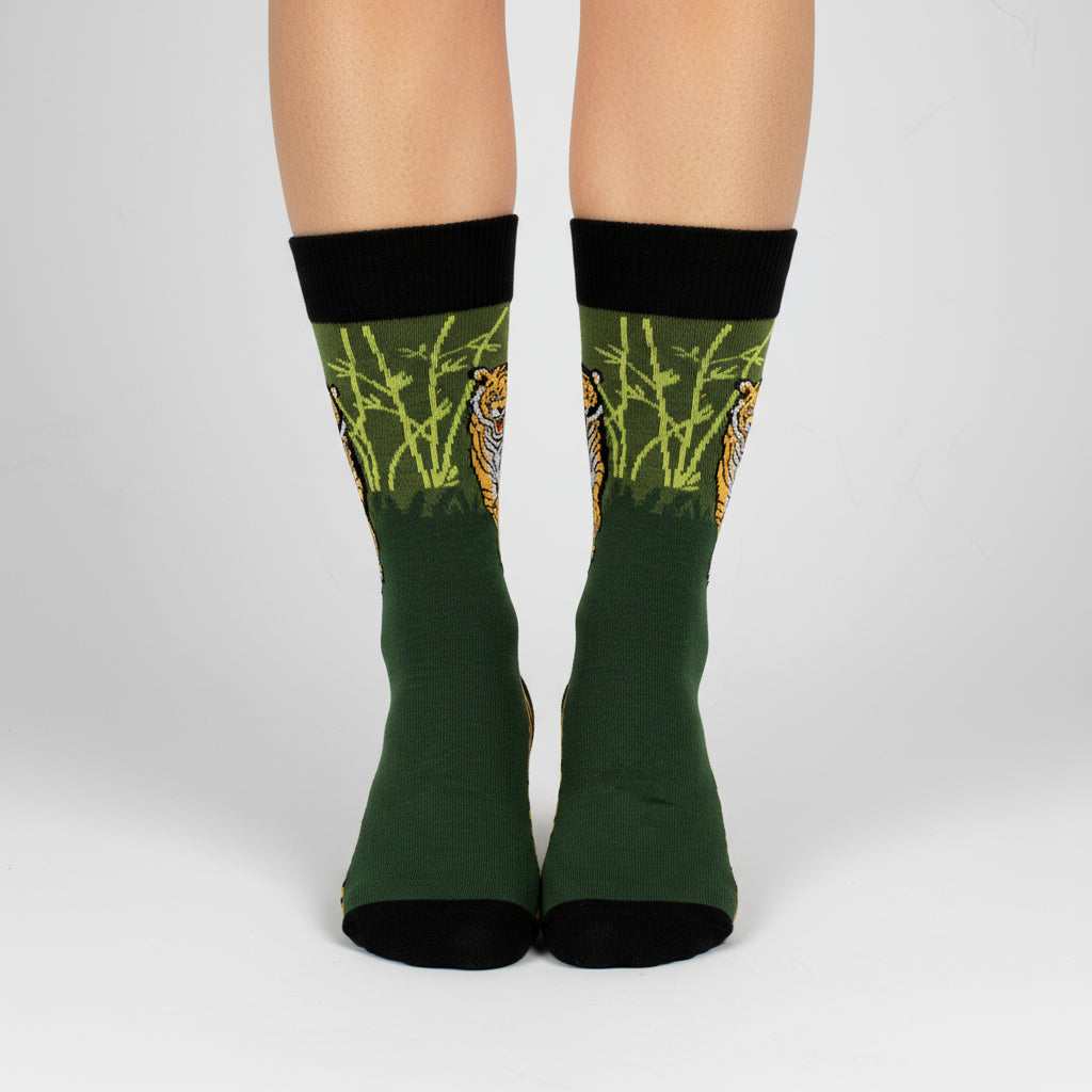 Tiger Design Casual Crew Socks