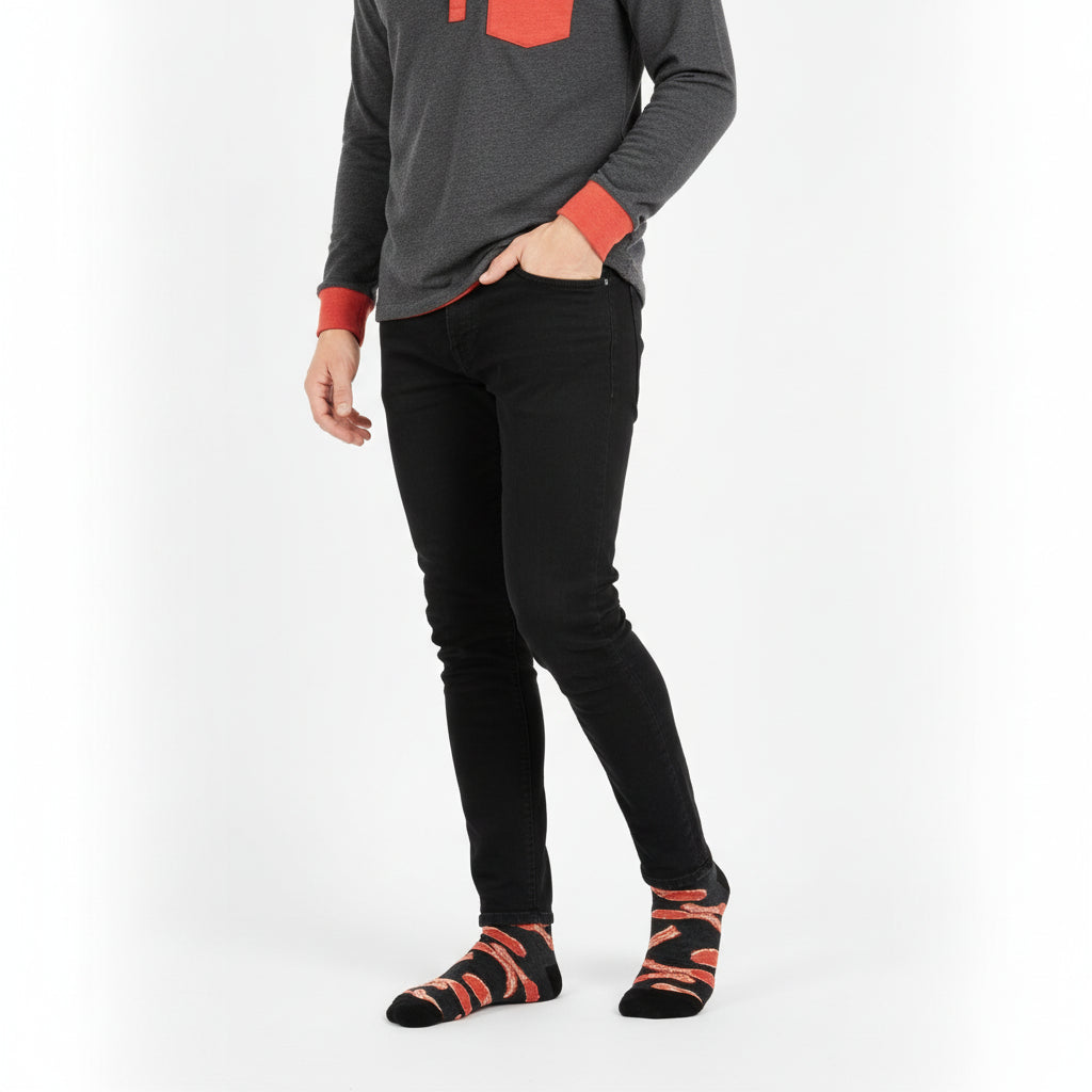 Bacon Design Casual Crew Socks