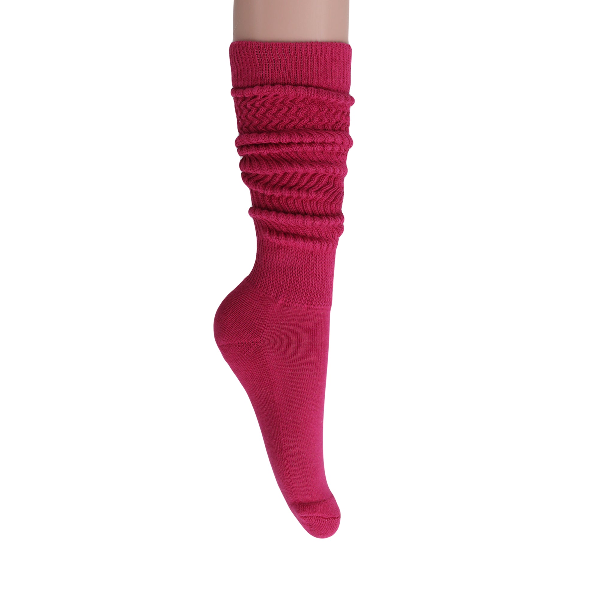 Fuchsia Slouch Socks