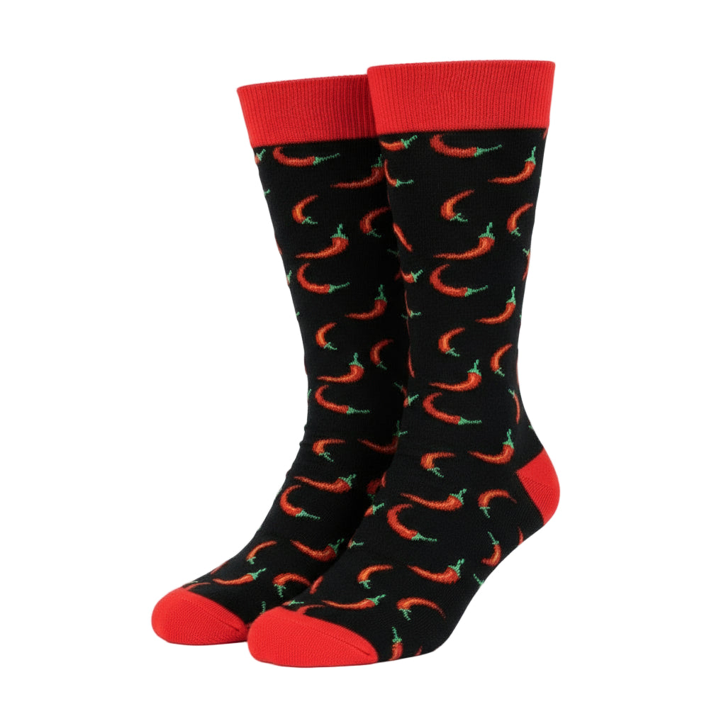 Chili Pepper Design Casual Crew Socks
