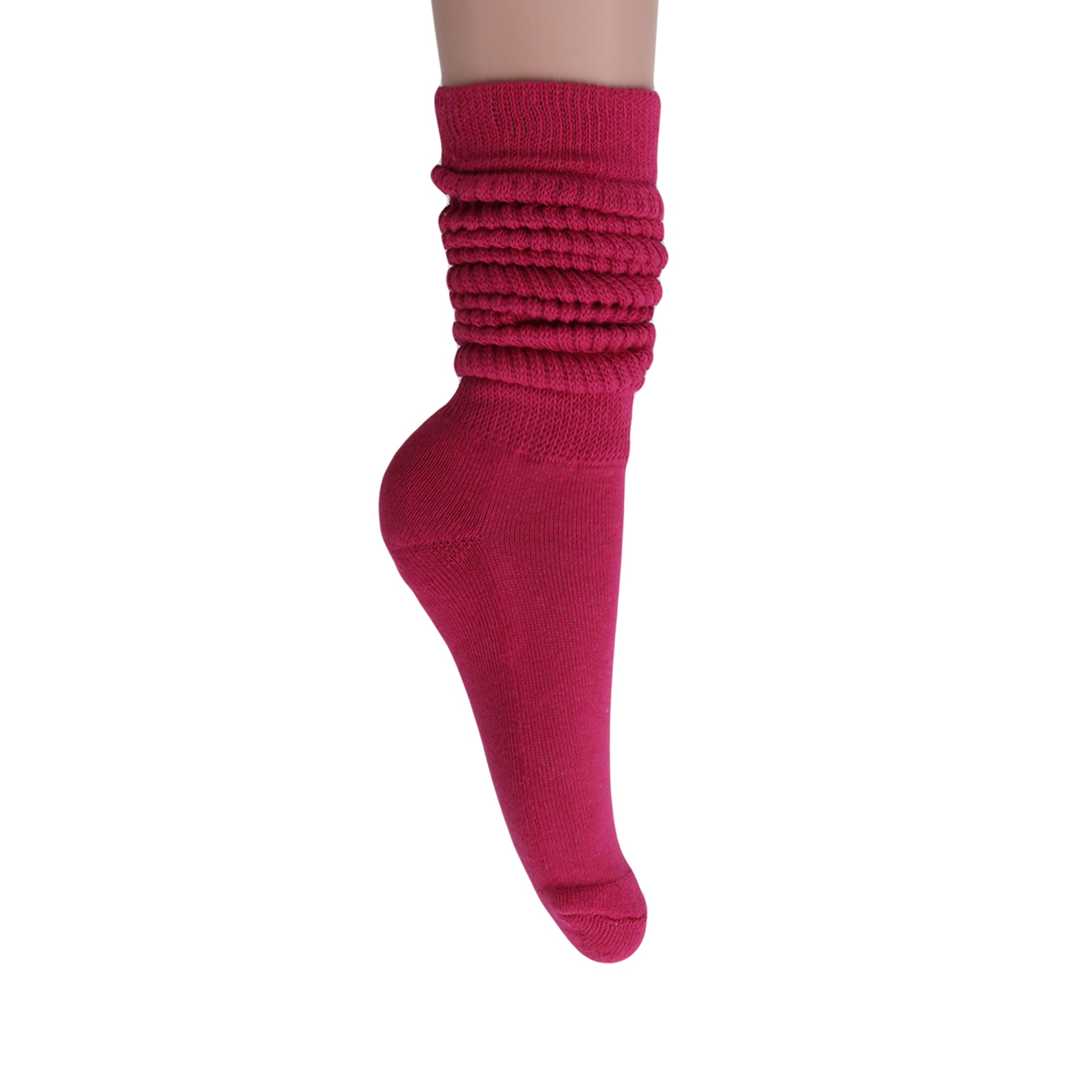 Fuchsia Slouch Socks