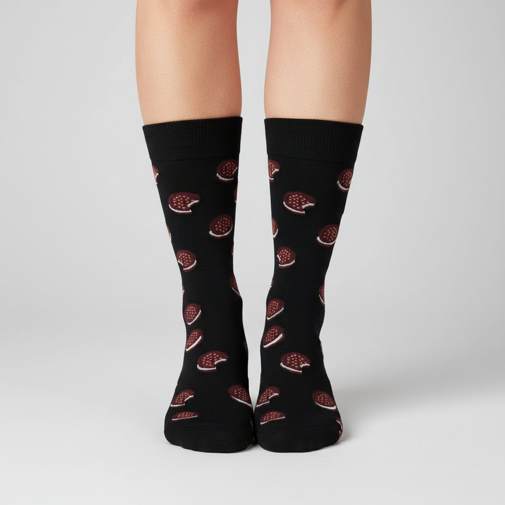 Cookie Design Casual Crew Socks