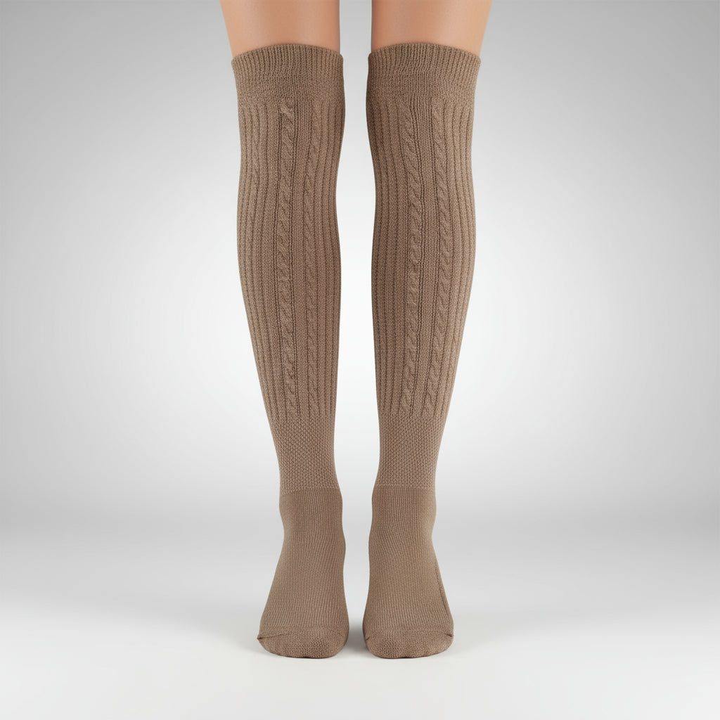Beige Slouch Socks