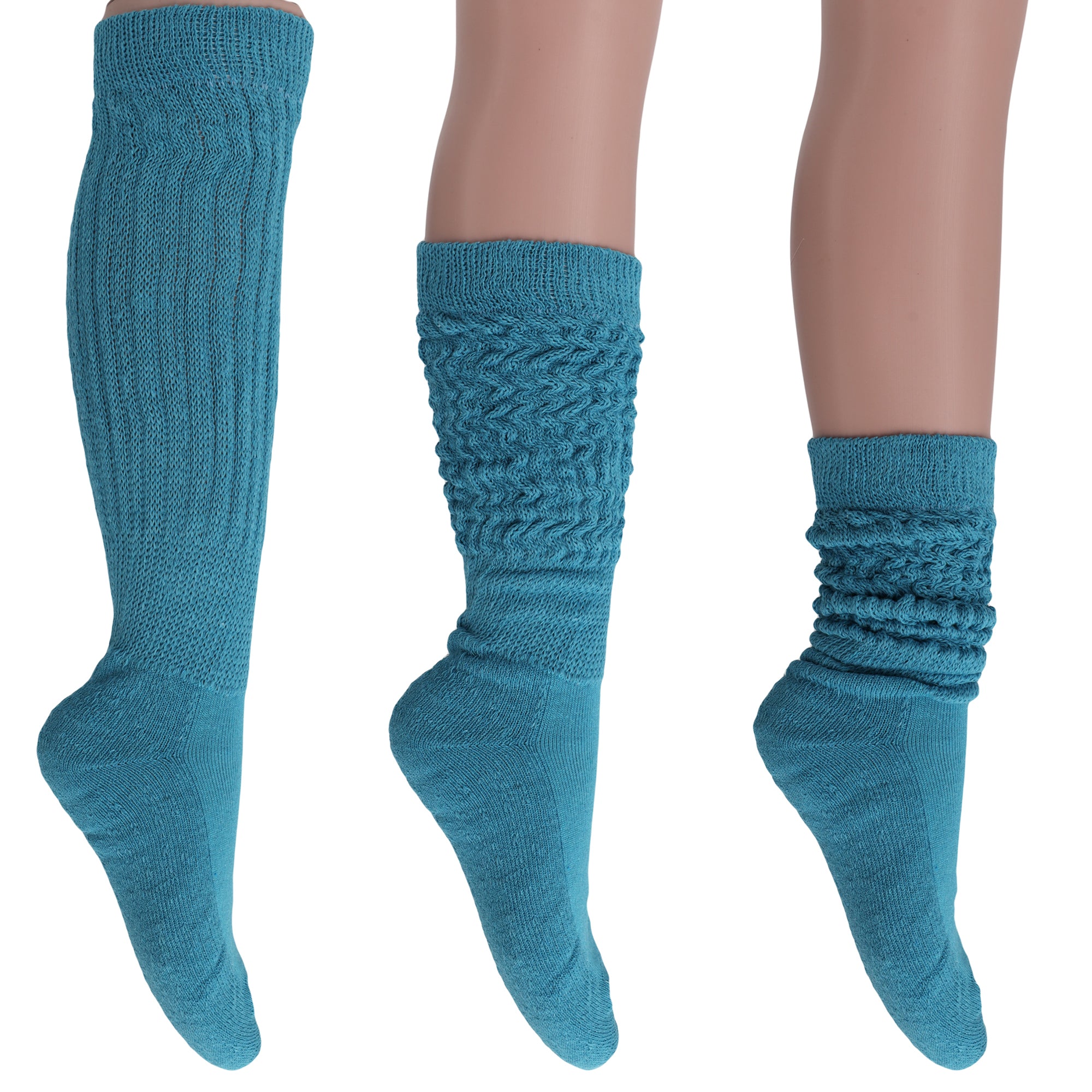Capri Blue Slouch Socks