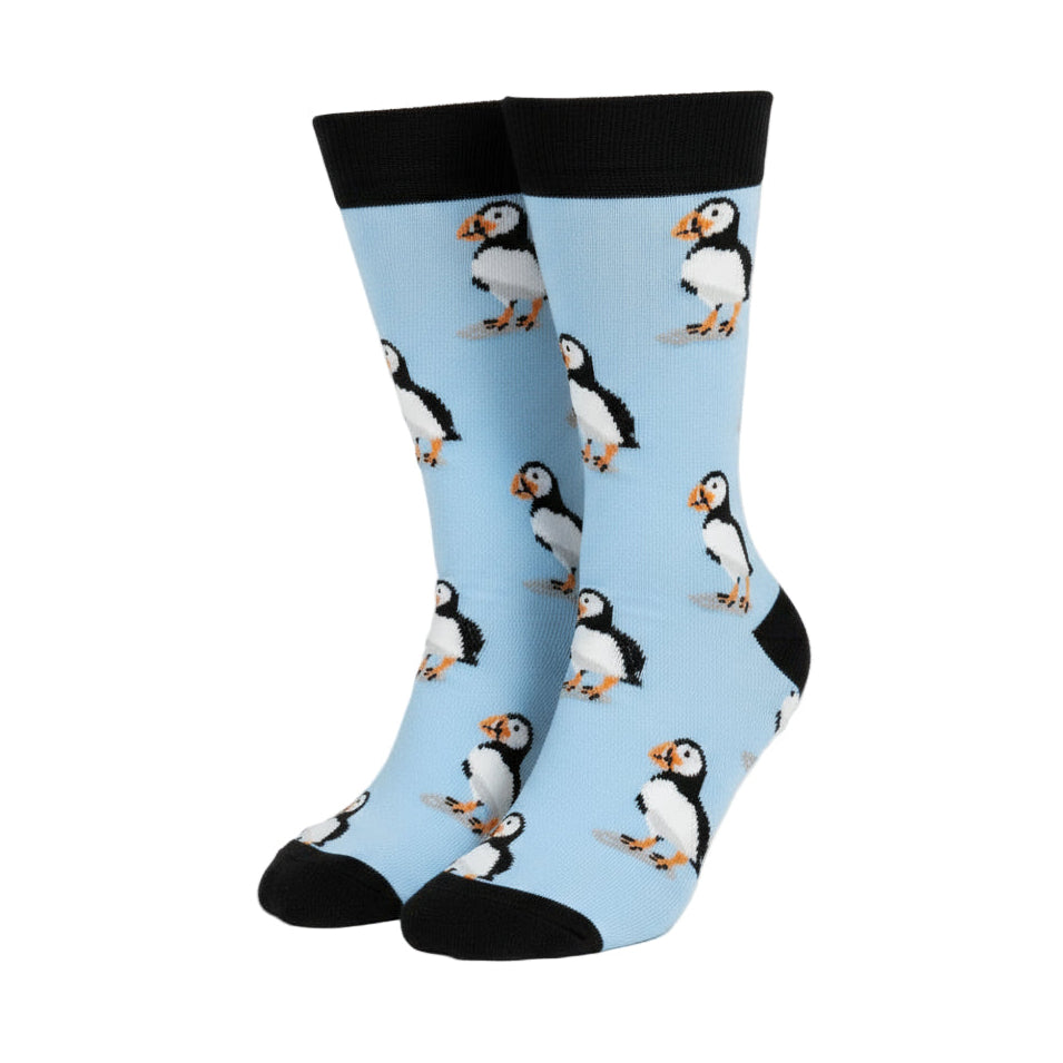 Puffin Design Casual Crew Socks