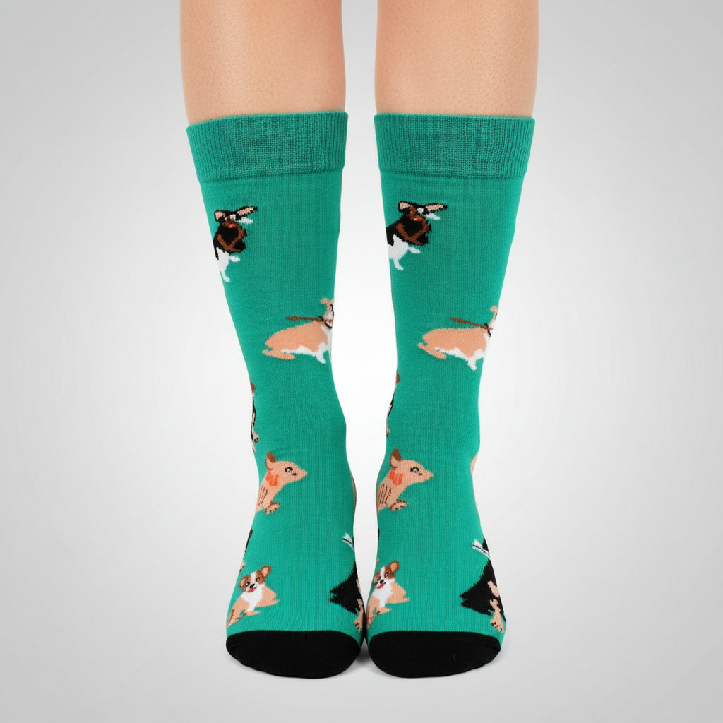 Dogs Design Casual Crew Socks