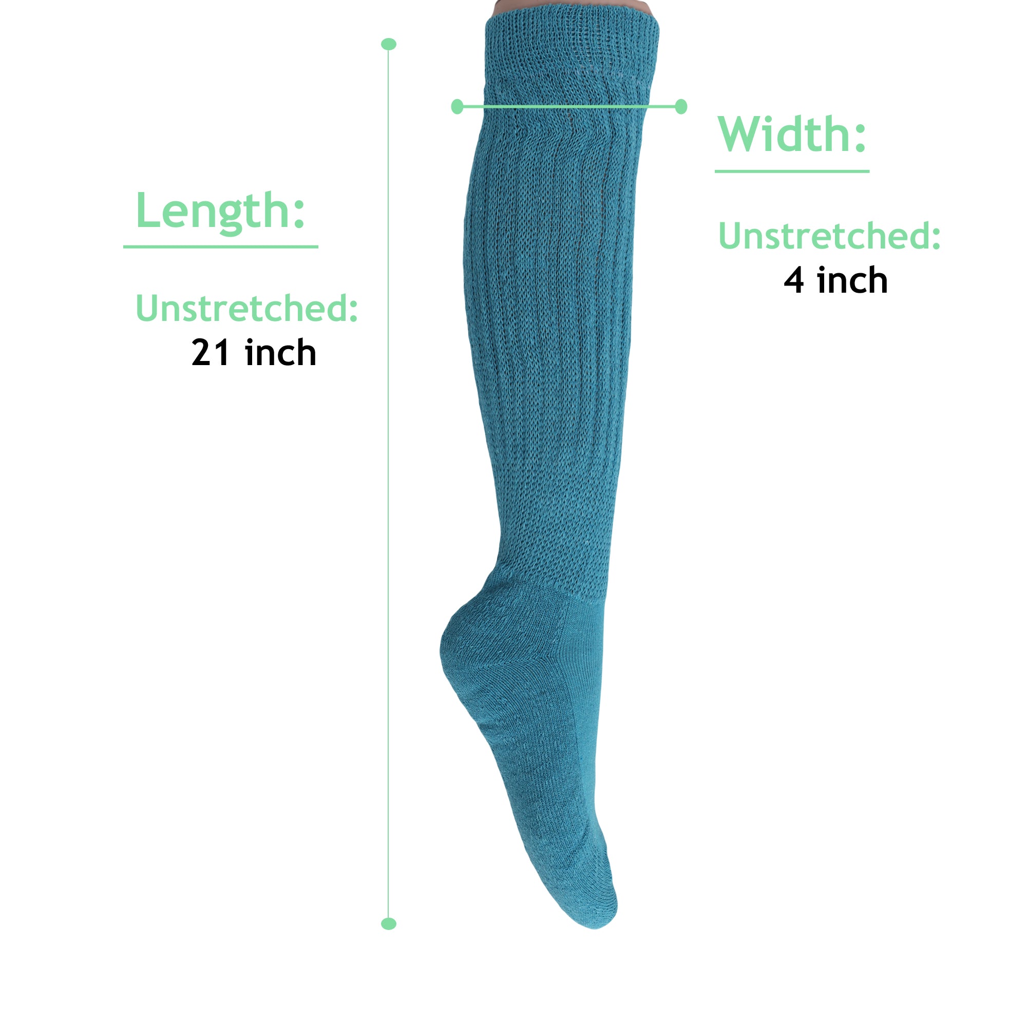 Capri Blue Slouch Socks