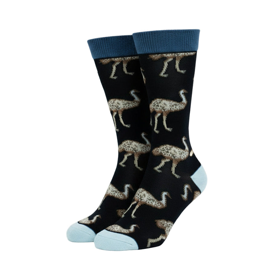 Emu Bird Design Casual Crew Socks