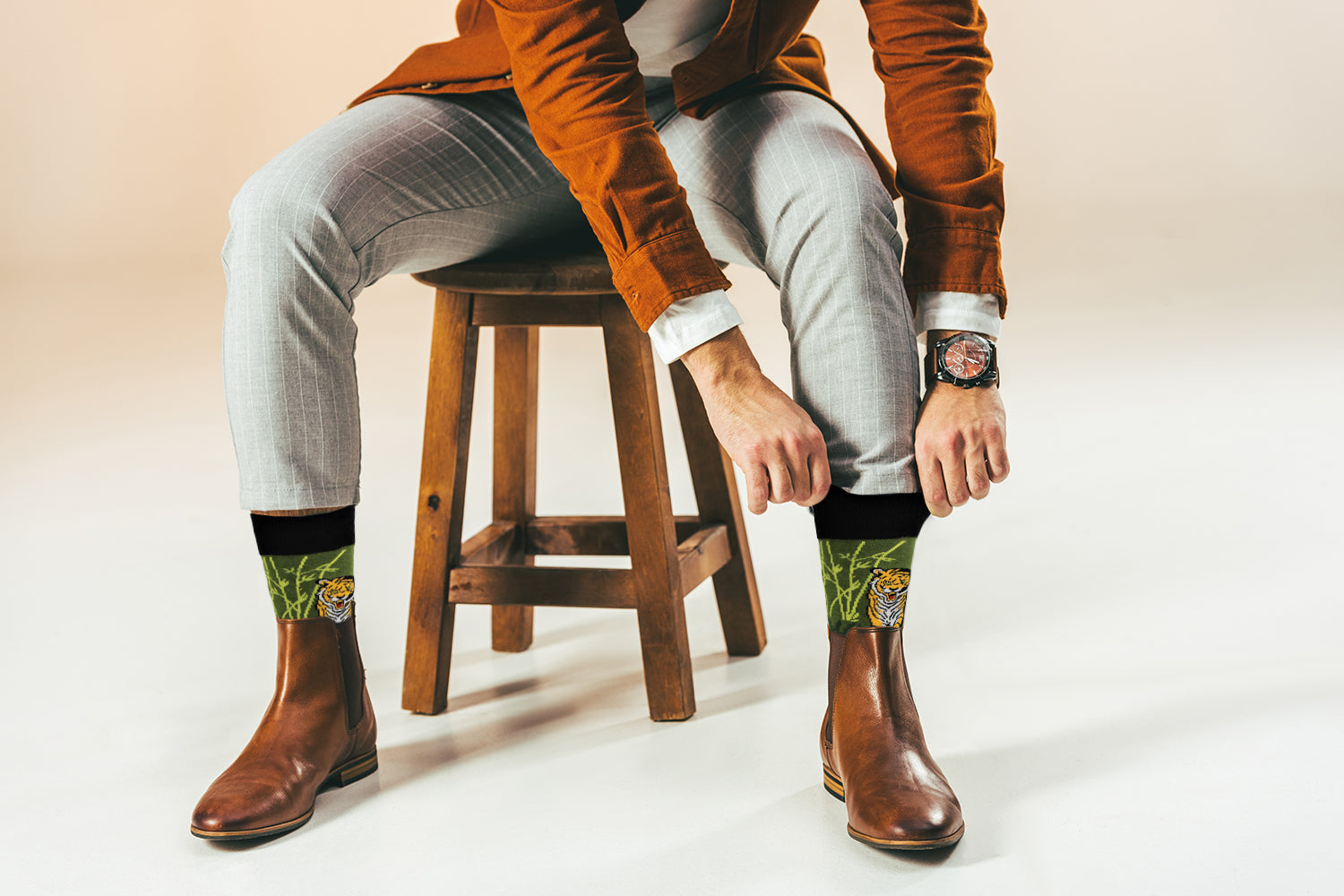 Tiger Design Casual Crew Socks