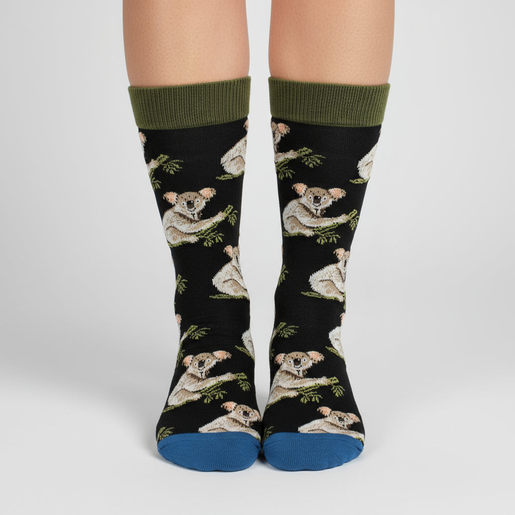 Koala Design Casual Crew Socks