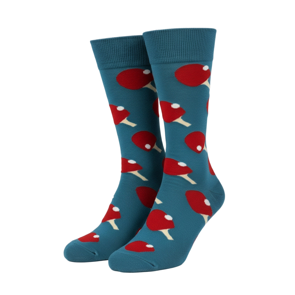 Ping-Pong Design Casual Crew Socks