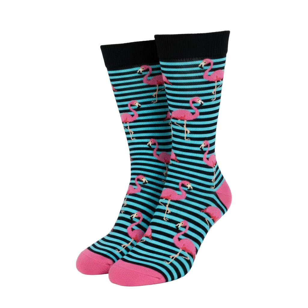 Flamingo Design Casual Crew Socks
