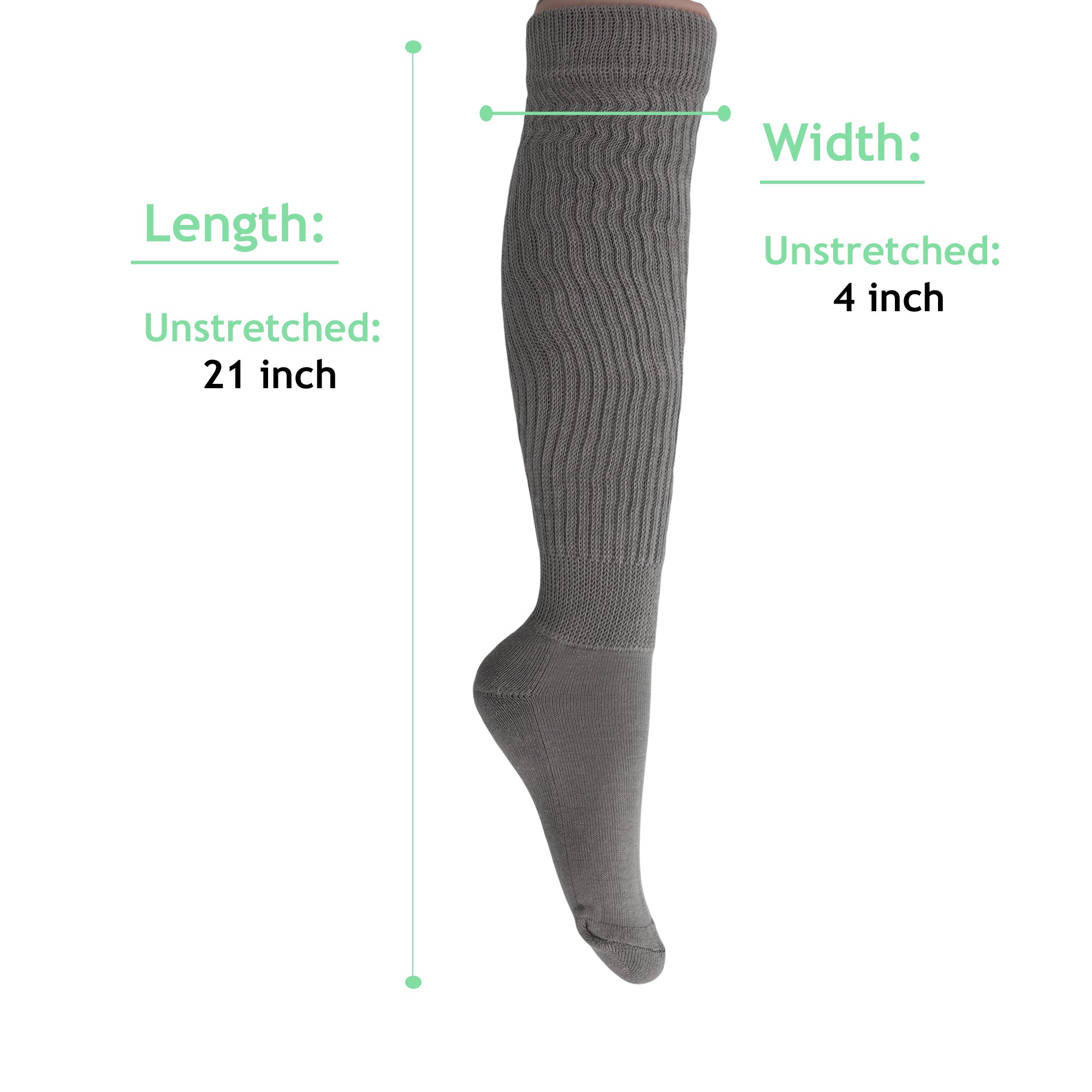 Gray Slouch Socks