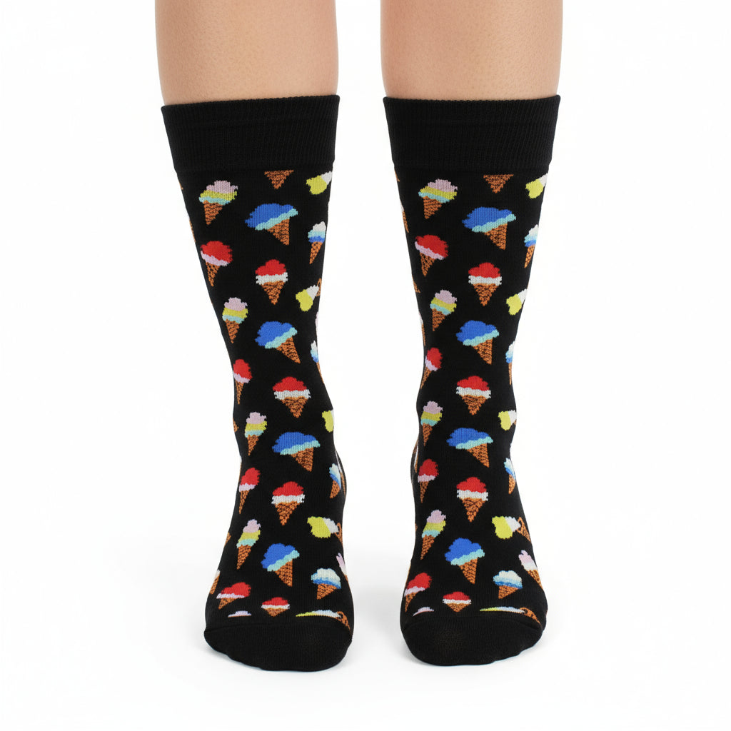 Ice Cream Design Casual Crew Socks
