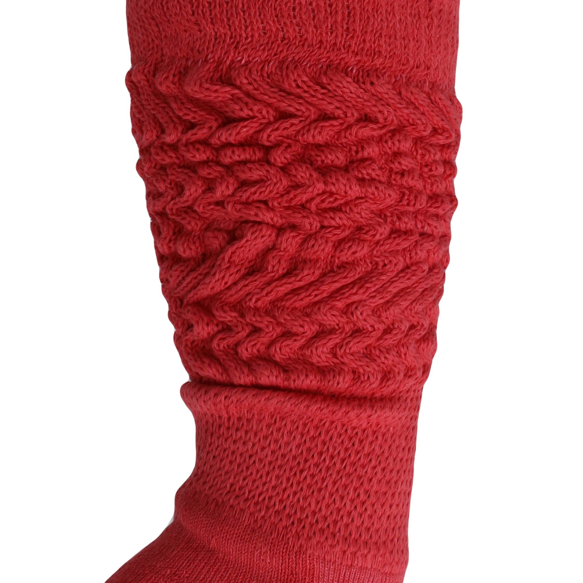 Rose Red Slouch Socks