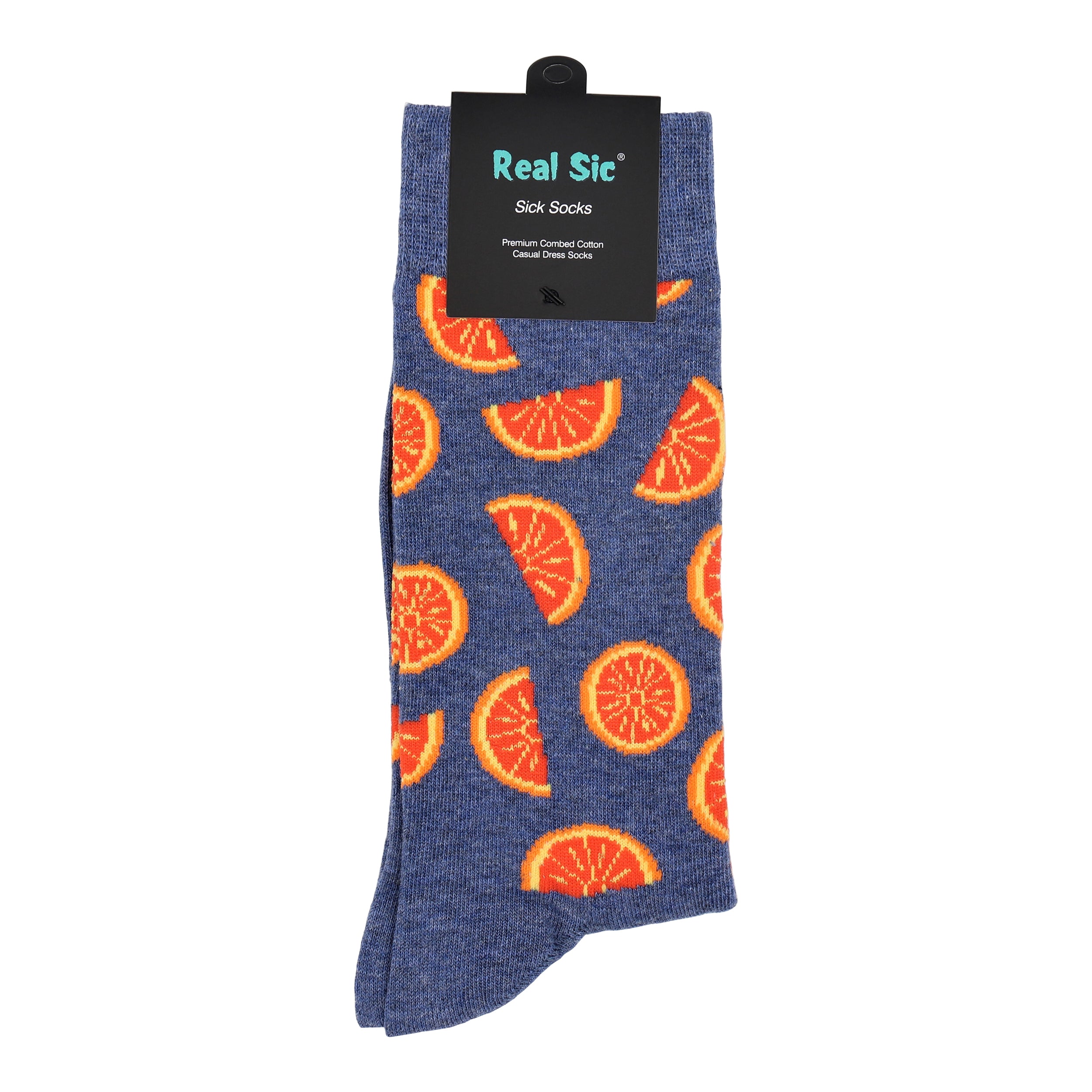 Orange Design Casual Crew Socks