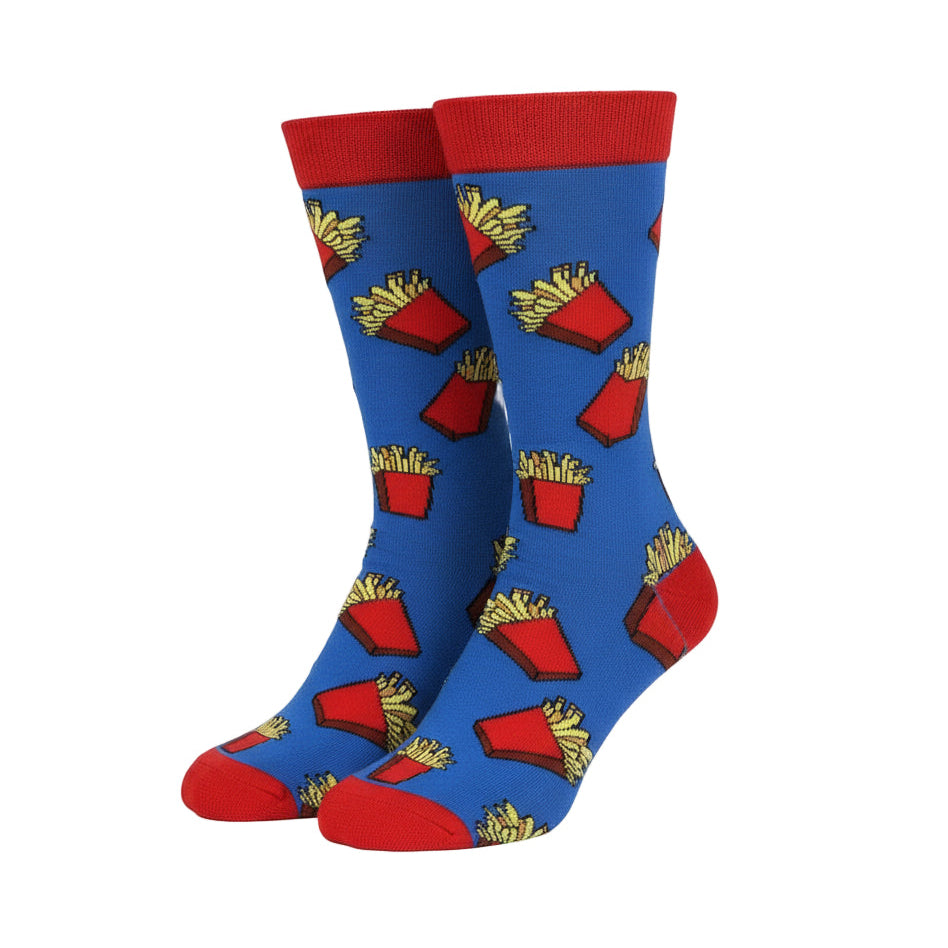 French Fries Design Casual Crew Socks