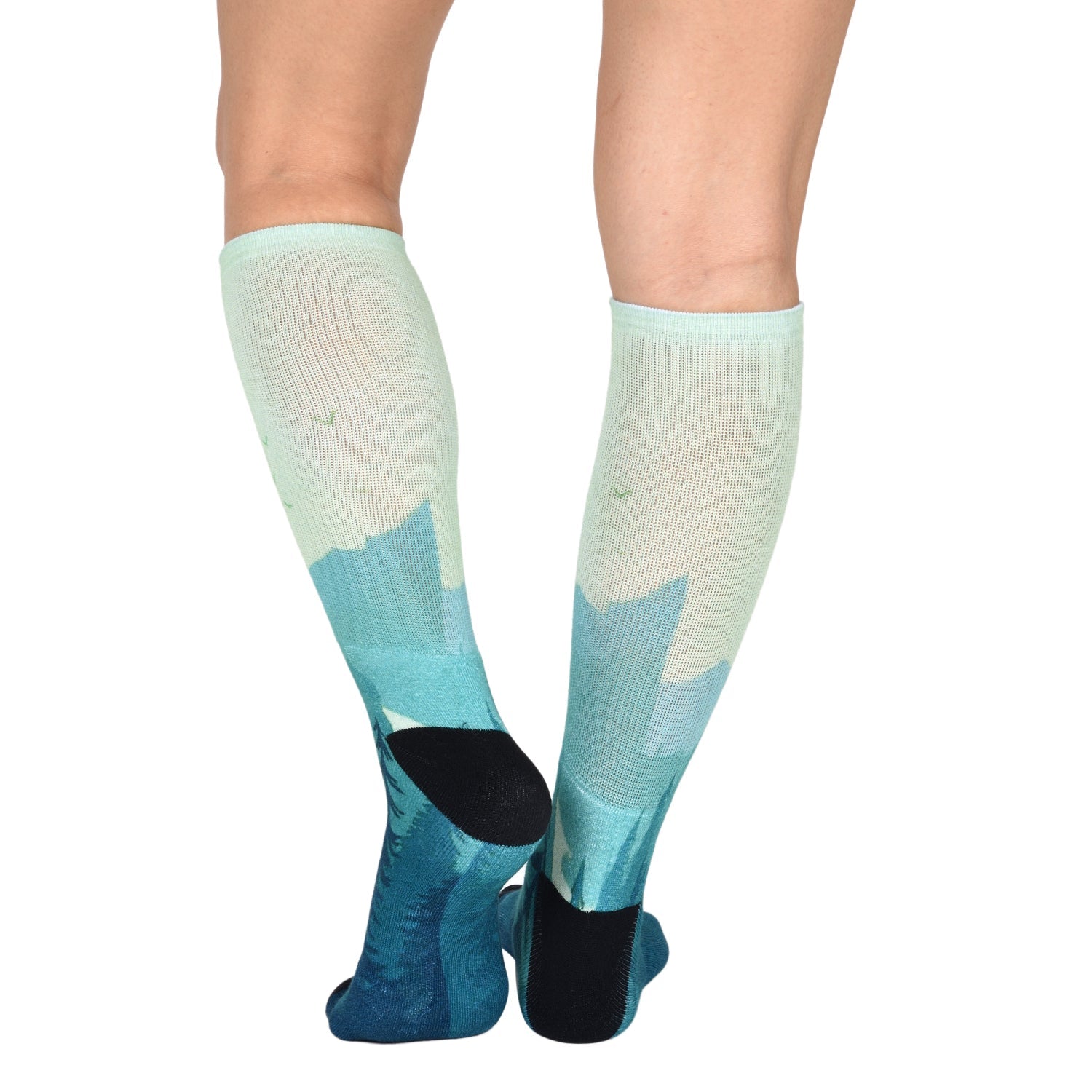 Unisex Evergreen Pattern Knee High Socks