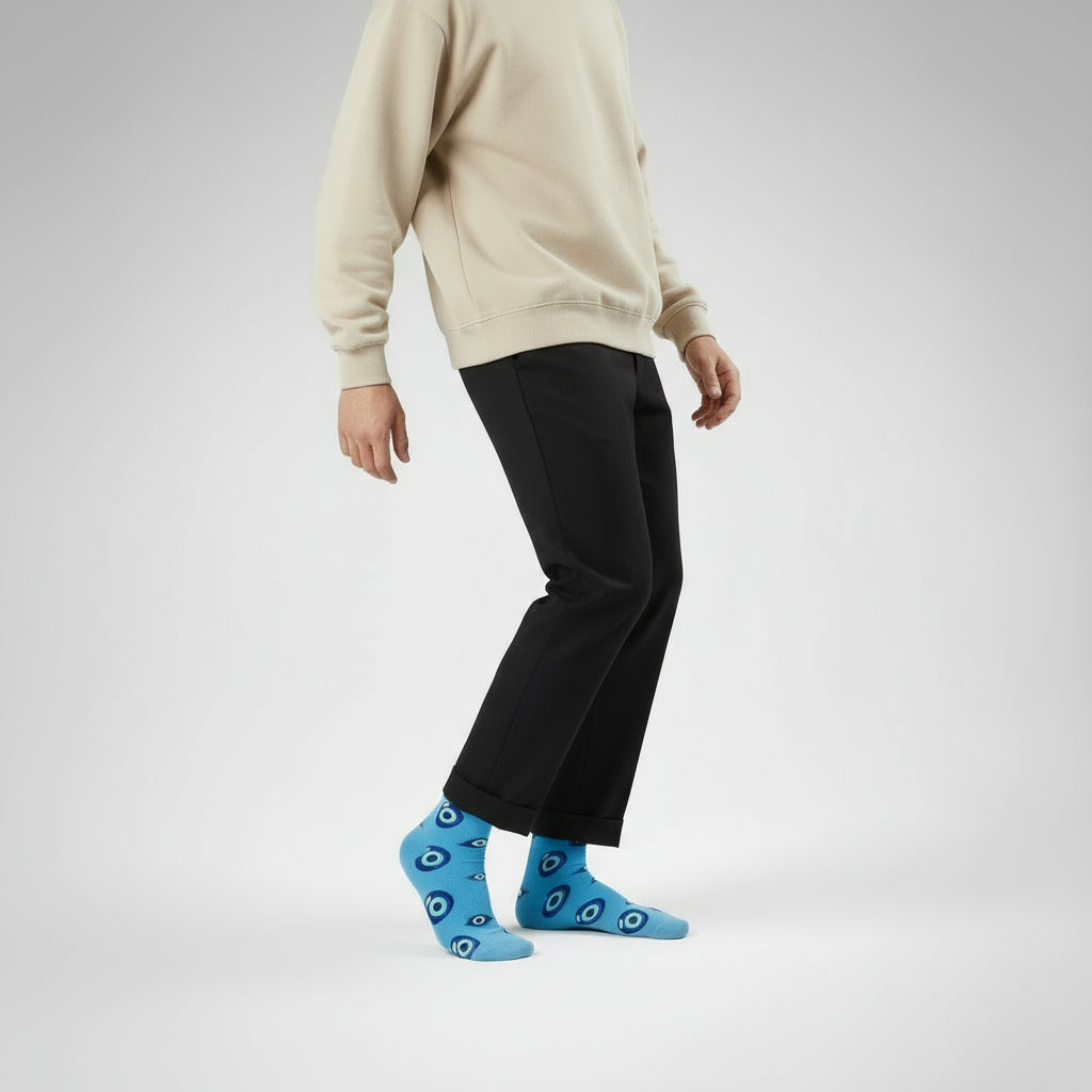 Evil Eye Unisex Novelty Crew Socks