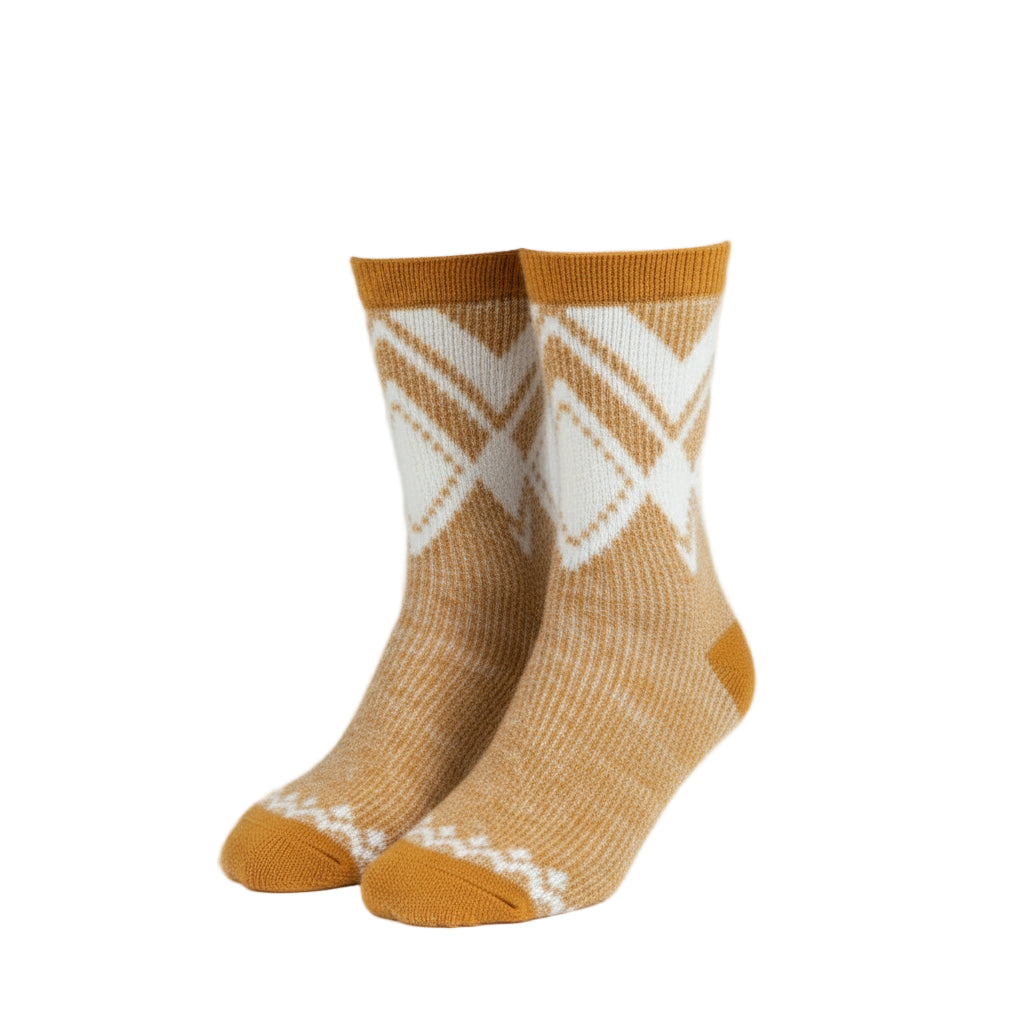 Diamond Pattern Mid Length Socks